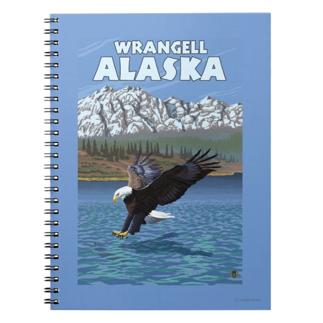 Caderno Espiral Diving Bald Eagle - Wrangell, Alaska (Frente)