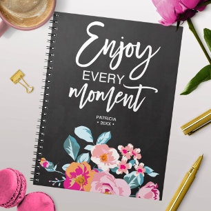 Caderno Espiral Divirta-se cada momento com mensagem positiva