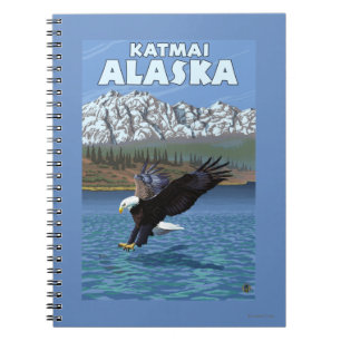 Caderno Espiral Divisor Bald Eagle - Katmai, Alaska