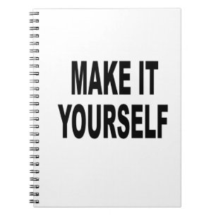 Caderno Espiral DIY fazem-lhe você mesmo o diário feito sob