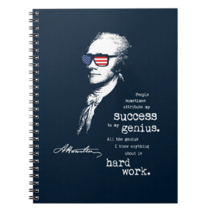 Caderno Espiral Dizer das citações de Alexander Hamilton. Presen