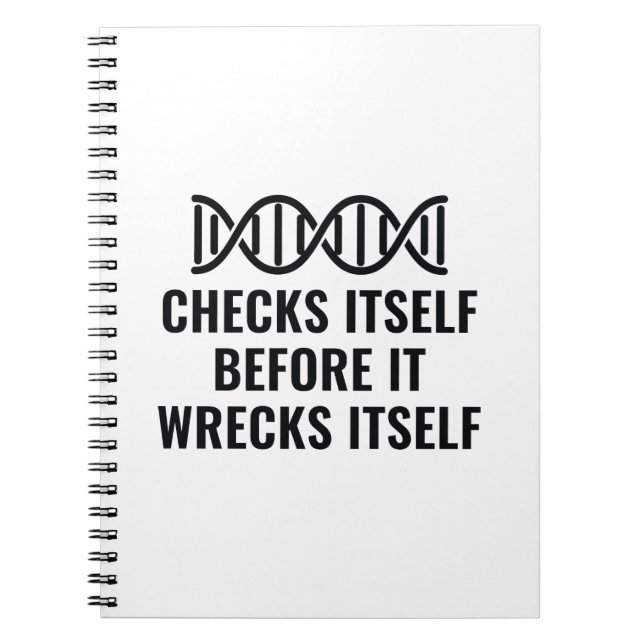 Caderno Espiral DNA Checks Itself (Frente)