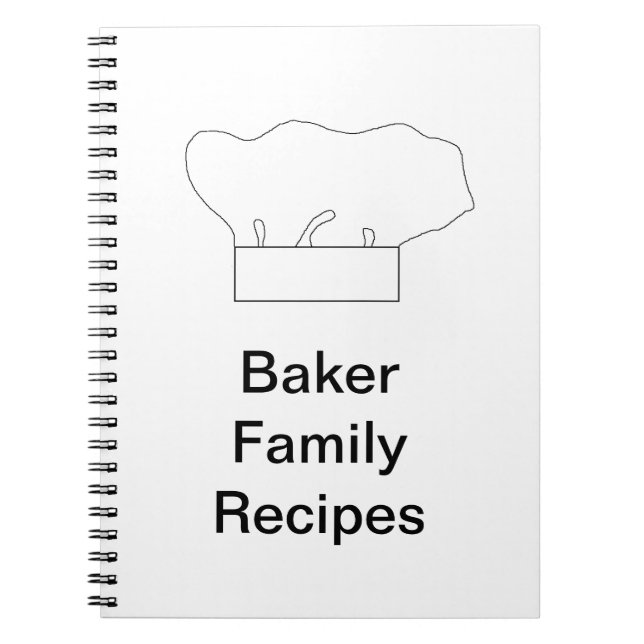 Caderno Espiral Do "caderno do chapéu cozinheiro chefe" (Frente)