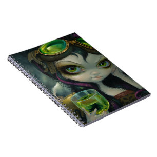 Caderno Espiral Do "caderno dos óculos de proteção absinto"