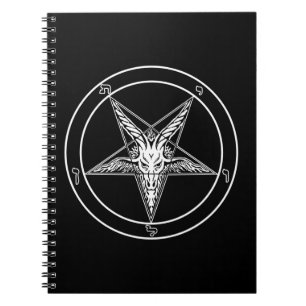 Caderno espiral do estilo antigo de Baphomet