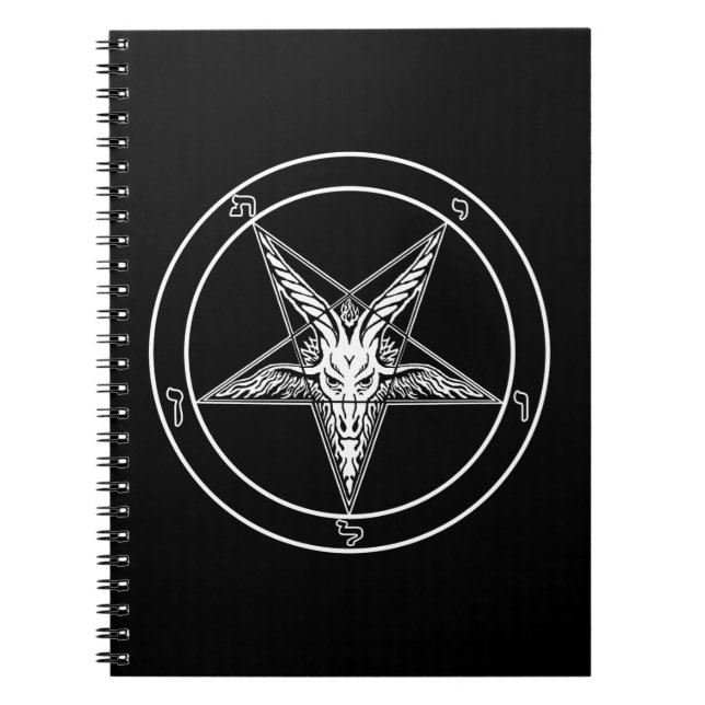 Caderno espiral do estilo antigo de Baphomet (Frente)