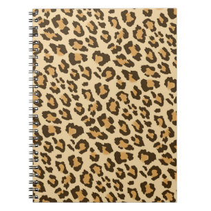 Caderno espiral do impressão do leopardo