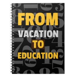 Caderno Espiral Do início da escola de férias à educação