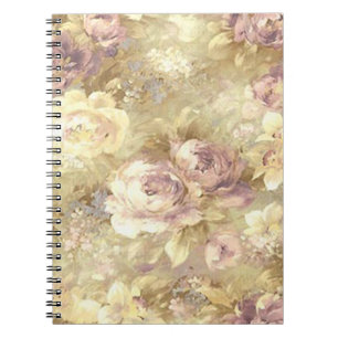 Caderno espiral do jardim de rosas