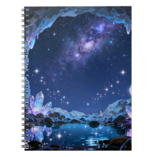 Caderno Espiral do Lago de Cristal Celestial