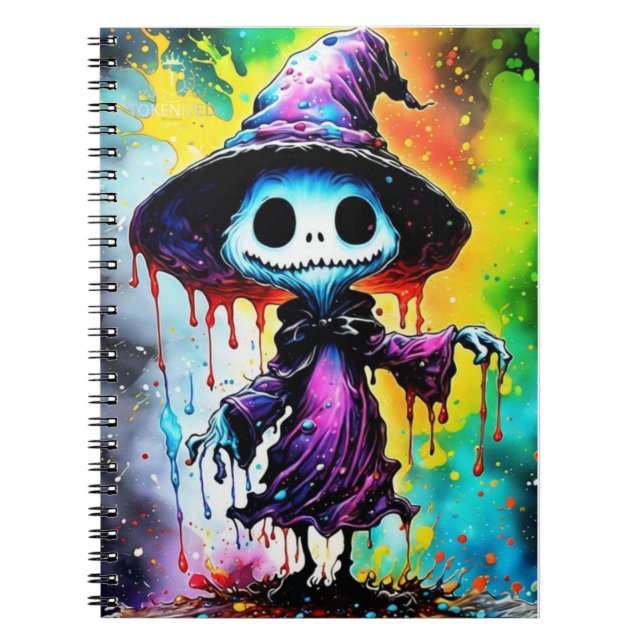 Caderno Espiral do Menino de Terror Fofo – Dia dos (Frente)