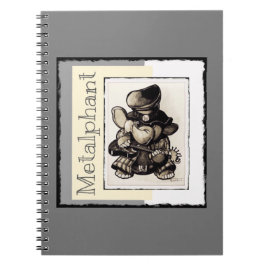 Caderno espiral do metal de Metalphant - pequeno
