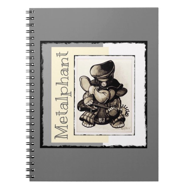 Caderno espiral do metal de Metalphant - pequeno (Frente)