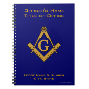 Caderno Espiral Do oficial maçónico do alojamento do estilo