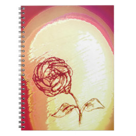 Caderno espiral do rosa rústico