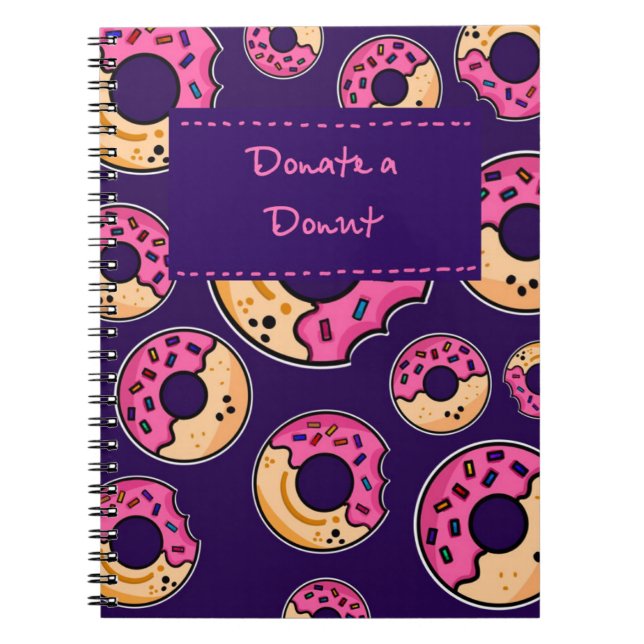 Caderno Espiral Doar uma Rosquinha - Notebook engraçado e estético (Frente)