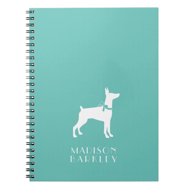 Caderno Espiral Dobermann Pinscher Dog Puppy Dobie (Frente)