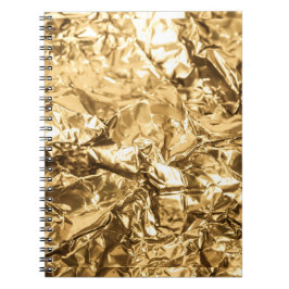 Caderno Espiral Dobrados Dourados Esmagados
