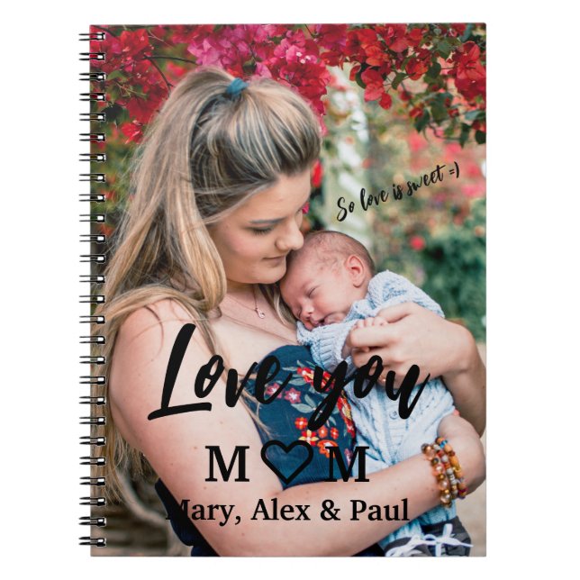Caderno Espiral Doce Amor mãe (Frente)