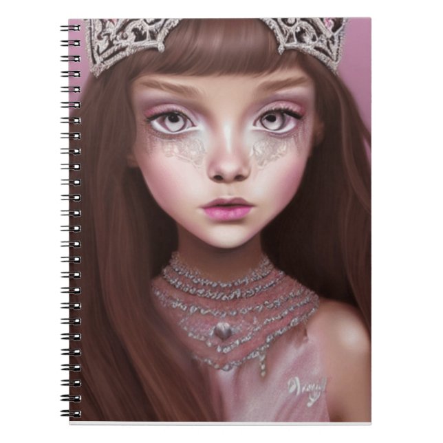 Caderno Espiral doce dezesseis princesas (Frente)