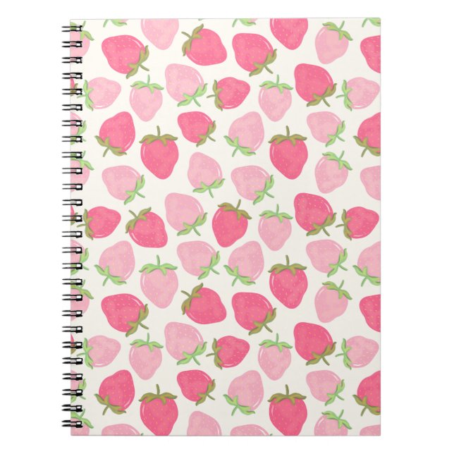 Caderno Espiral Doce e Frutado Morango Rosa (Frente)