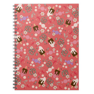 Caderno Espiral Doce e Salgado Padrão Vermelho