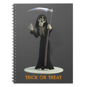 Caderno Espiral Doce ou Travessura. Cegonha Cartoon