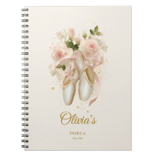 Caderno Espiral Doce Soirée de Ballet Rosé, personalizado
