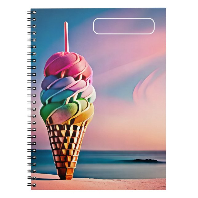 Caderno Espiral Doce Tratamentos Gelados Cone (Frente)