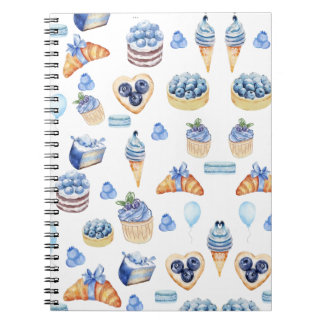 Caderno Espiral Doces Blueberry