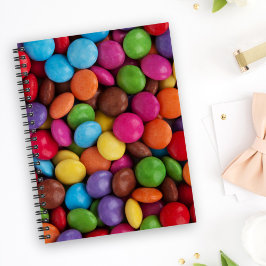 Caderno Espiral Doces Coloridos, Botões Doces, Doces, Comida