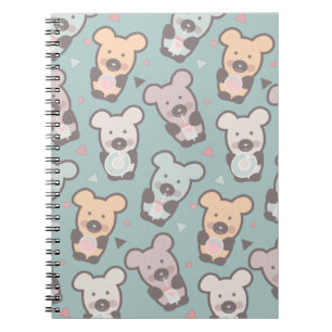 Caderno Espiral Doces Lanches Confetes Ursos Fofos