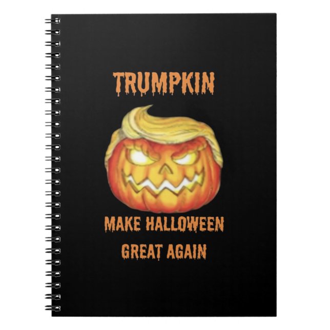 Caderno Espiral Docinho, Trumpkin, Halloween Clássico (Frente)