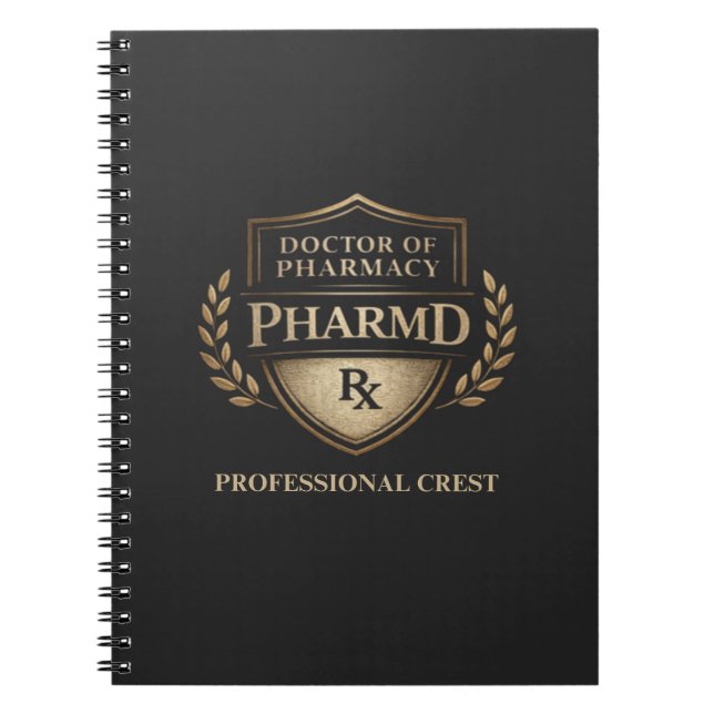 Caderno Espiral Doctor of Pharmacy Professional Crest (Frente)
