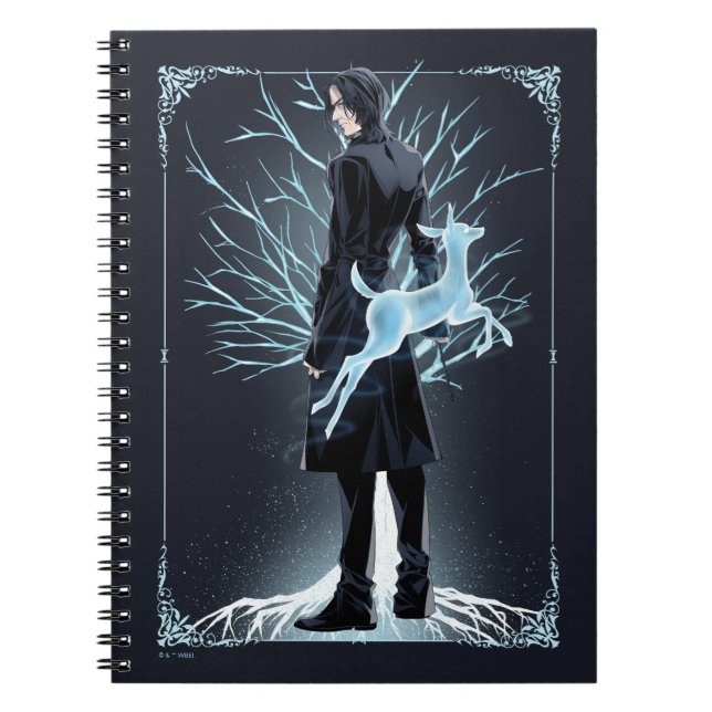 Caderno Espiral Doe Patronus do Anime Severus Snape (Frente)