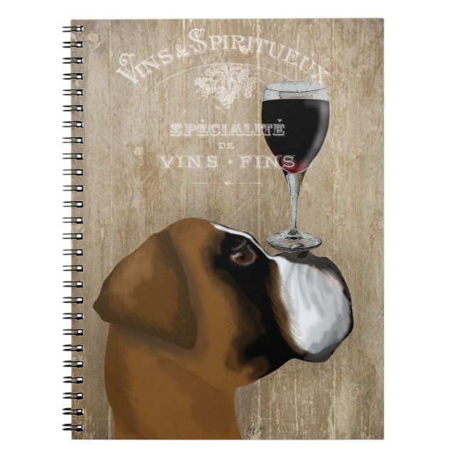 Caderno Espiral Dog Au Vin Boxer (Frente)