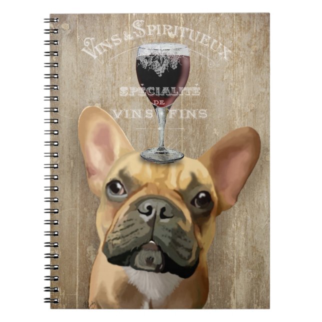 Caderno Espiral Dog Au Vin, Buldogue Francês (Frente)