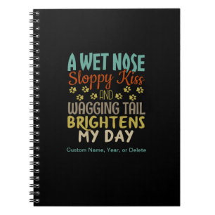 Caderno Espiral Dog Lover Wet Nose, Beijo Lixado