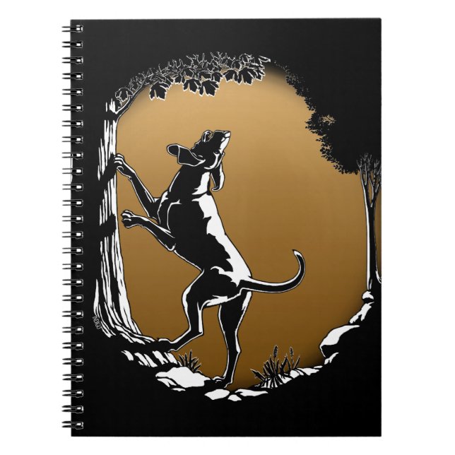 Caderno Espiral Dog Notebook Hunting Dog presentes e livros (Frente)