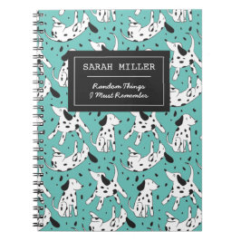 Caderno Espiral Dog Pattern Personalizado do Dalmácio
