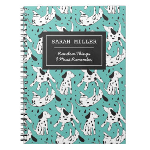 Caderno Espiral Dog Pattern Personalizado do Dalmácio