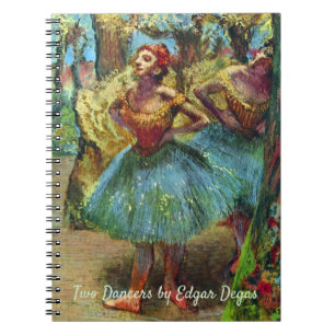 Caderno Espiral Dois Dançarinos de Edgar Degas, Arte de Balé Antig