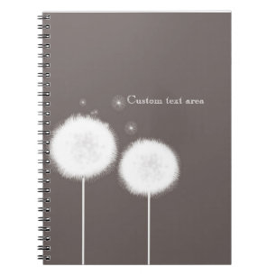 Caderno Espiral Dois Dandelions Taupe Russo