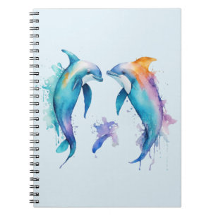 Caderno Espiral Dois golfinhos bonitos