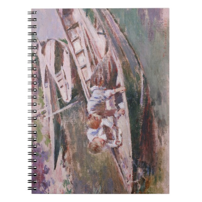 Caderno Espiral Dois Meninos em um Barco (por Theodore Robinson) (Frente)