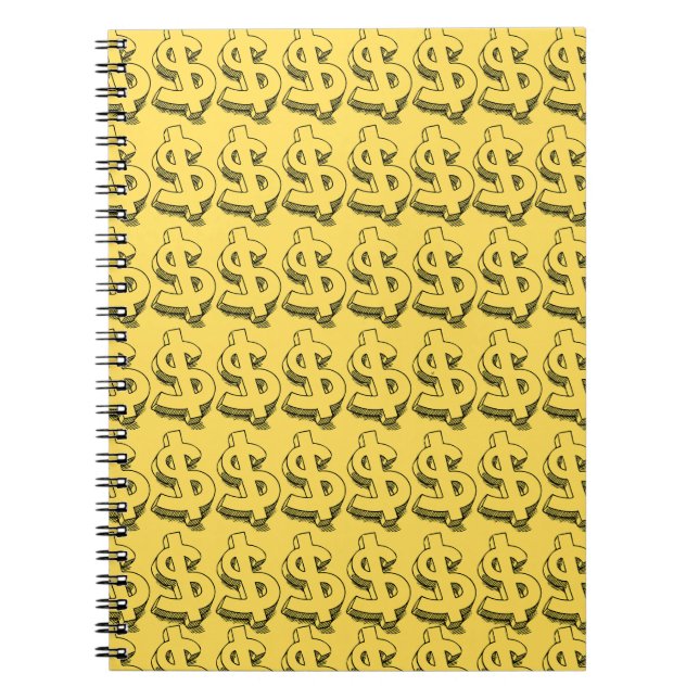Caderno Espiral dolar dourado (Frente)
