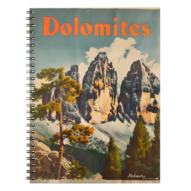 Caderno Espiral Dolomites Vintage (Frente)