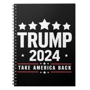 Caderno Espiral Donald Trump 2024 De Volta à América Eleição