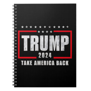 Caderno Espiral Donald Trump 2024 Devolva a América Eleição