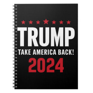 Caderno Espiral Donald Trump 2024 Devolva a América Eleição
